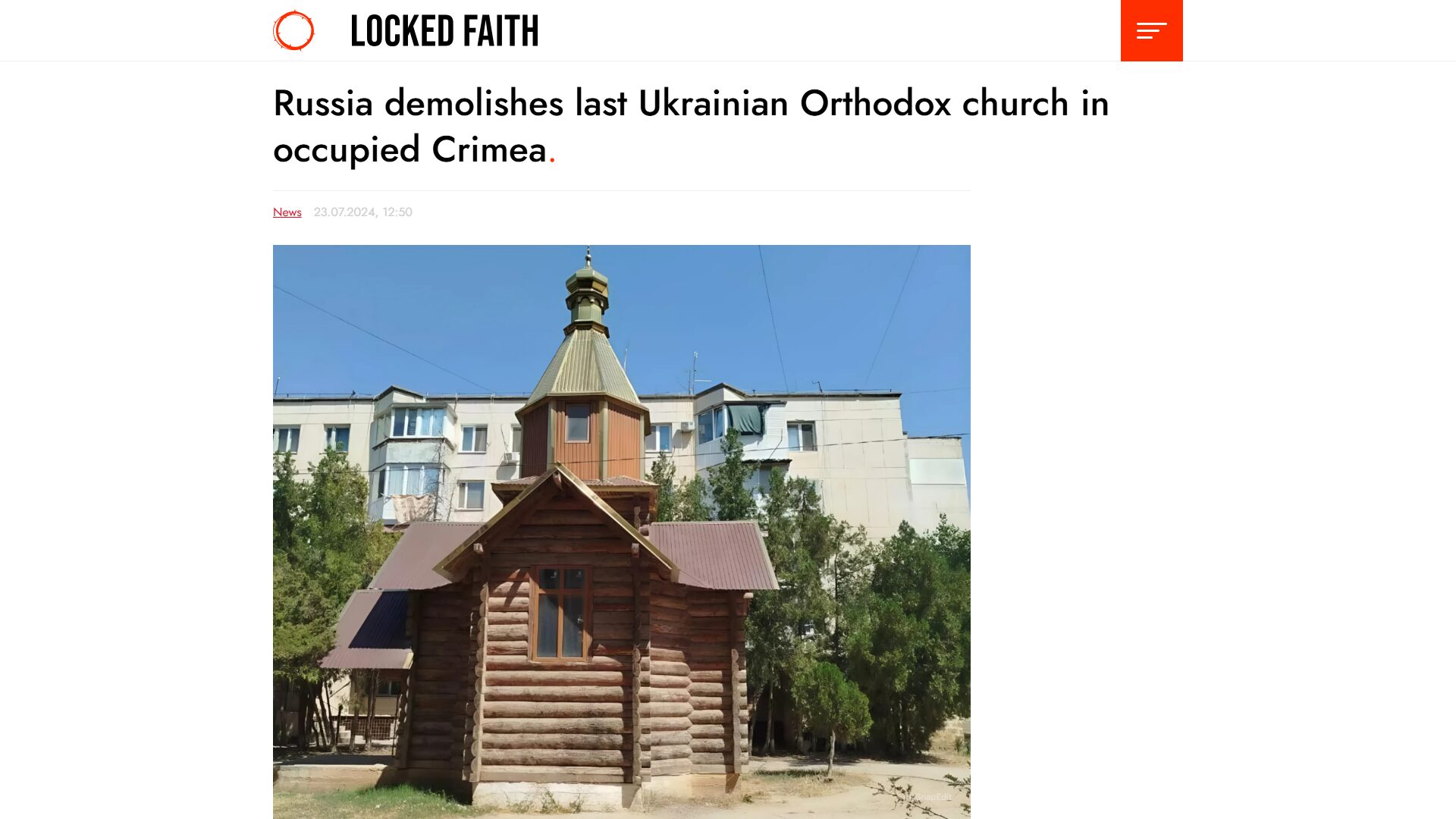 Russia demolishes last Ukrainian Orthodox church in occupied Crimea | Locked Faith
