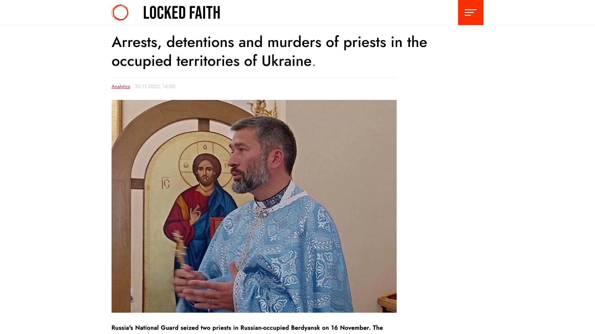 Arrests, detentions and murders of priests in the occupied territories of Ukraine | Locked Faith