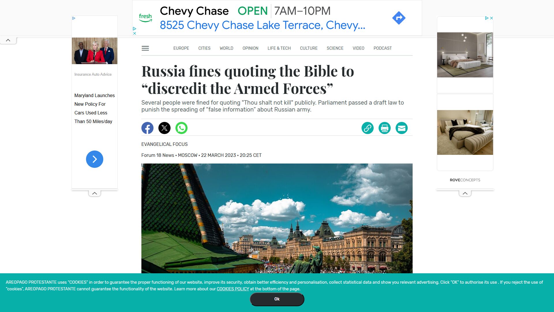 Russia fines quoting the Bible to “discredit the Armed Forces”, Evangelical Focus