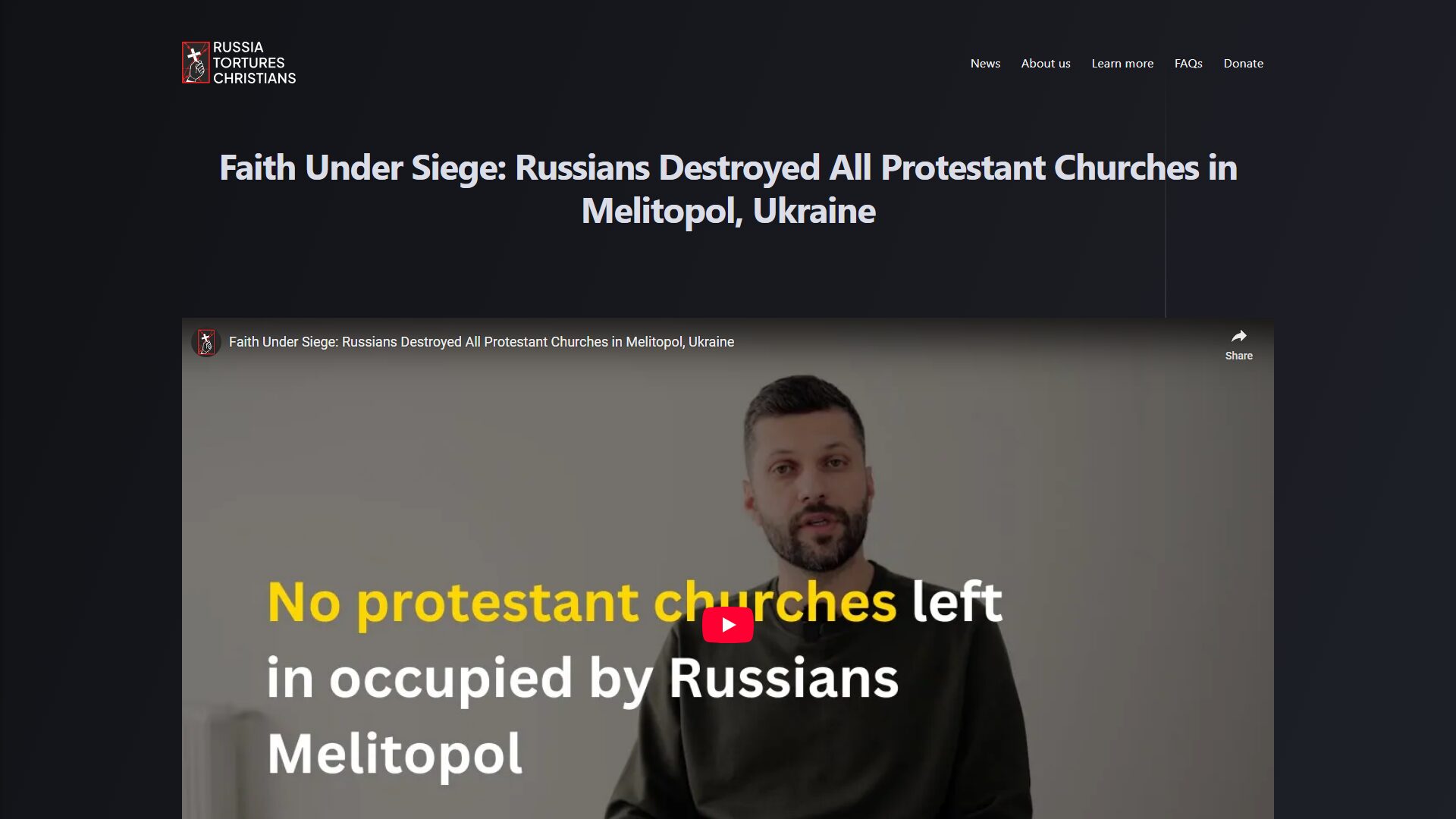 Faith Under Siege: Russians Destroyed All Protestant Churches in Melitopol, Ukraine