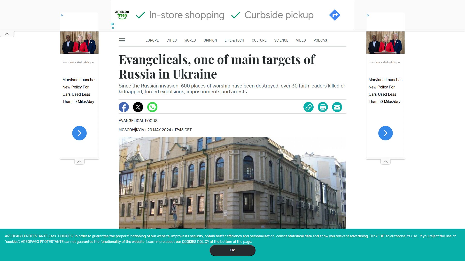 Evangelicals, one of main targets of Russia in Ukraine