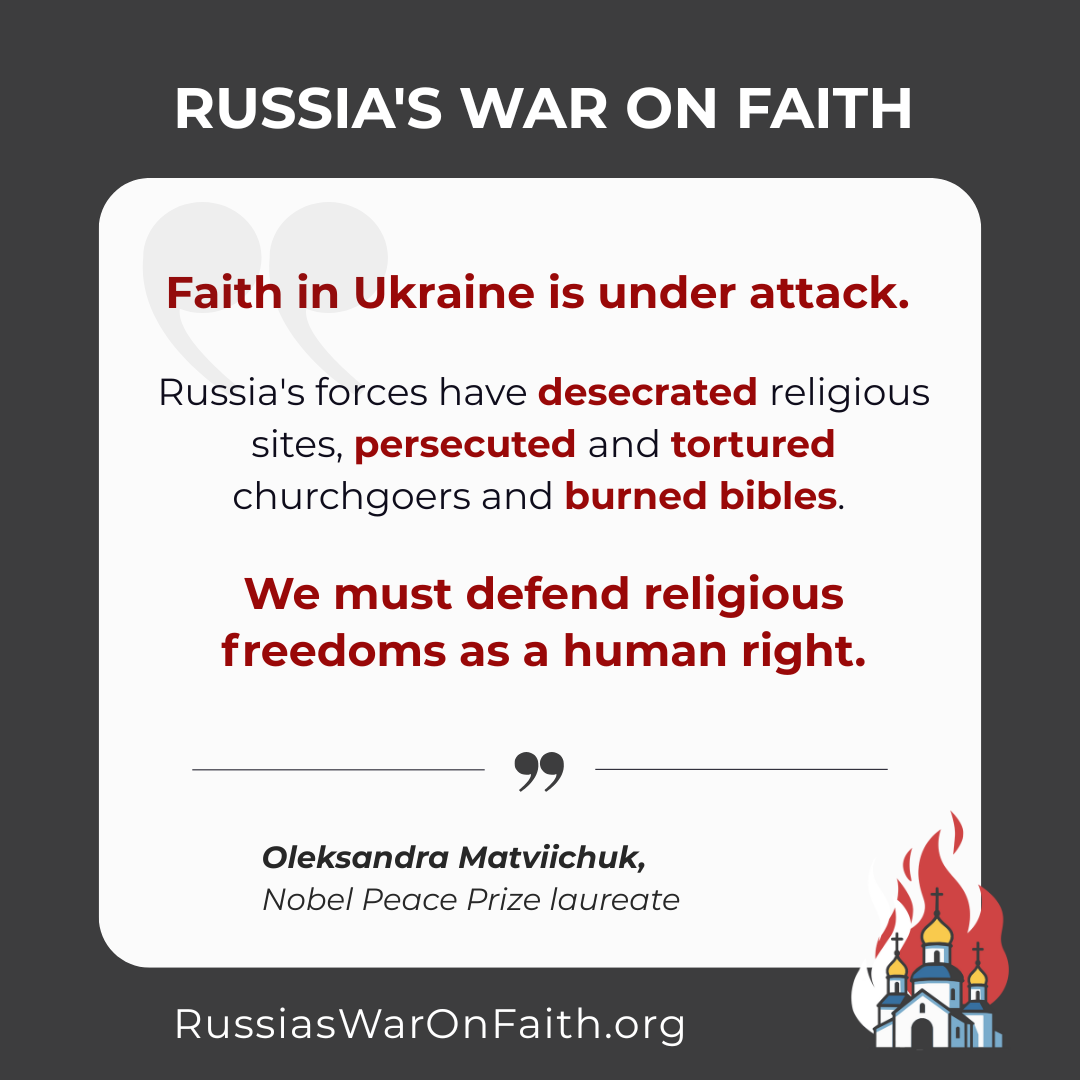 Faith in Ukraine is under attack.