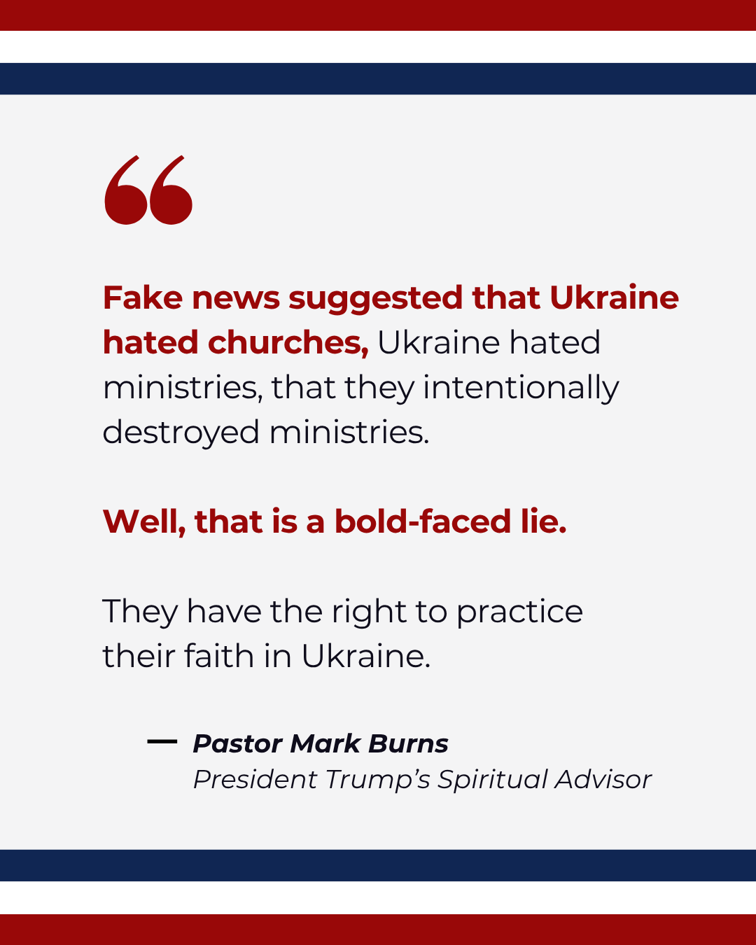 Fake news suggested that Ukraine hated churches Mark Burns 3