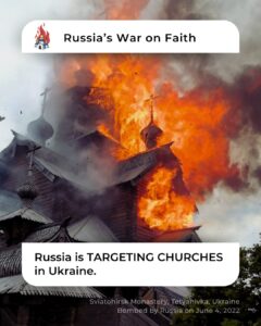 Russia is TARGETING CHURCHES in Ukraine. Sviatohirsk Monastery, Tetyanivka, Ukraine Bombed by Russia on June 4, 2022