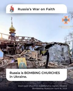 Russia is BOMBING CHURCHES in Ukraine. Destroyed church in Zaporizhzhia region, Ukraine Bombed by Russia on April 16, 2023