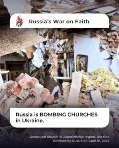 Russia is BOMBING CHURCHES in Ukraine. Destroyed church in Zaporizhzhia region, Ukraine Bombed by Russia on April 16, 2023