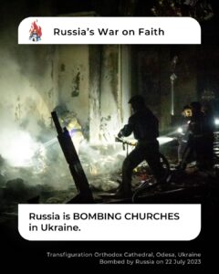 Russia is BOMBING CHURCHES in Ukraine. Transfiguration Orthodox Cathedral, Odesa, Ukraine Bombed by Russia on 22 July 2023