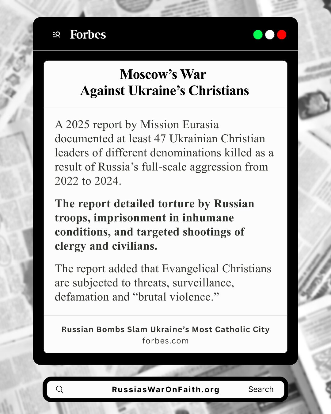 A 2025 report by Mission Eurasia 2