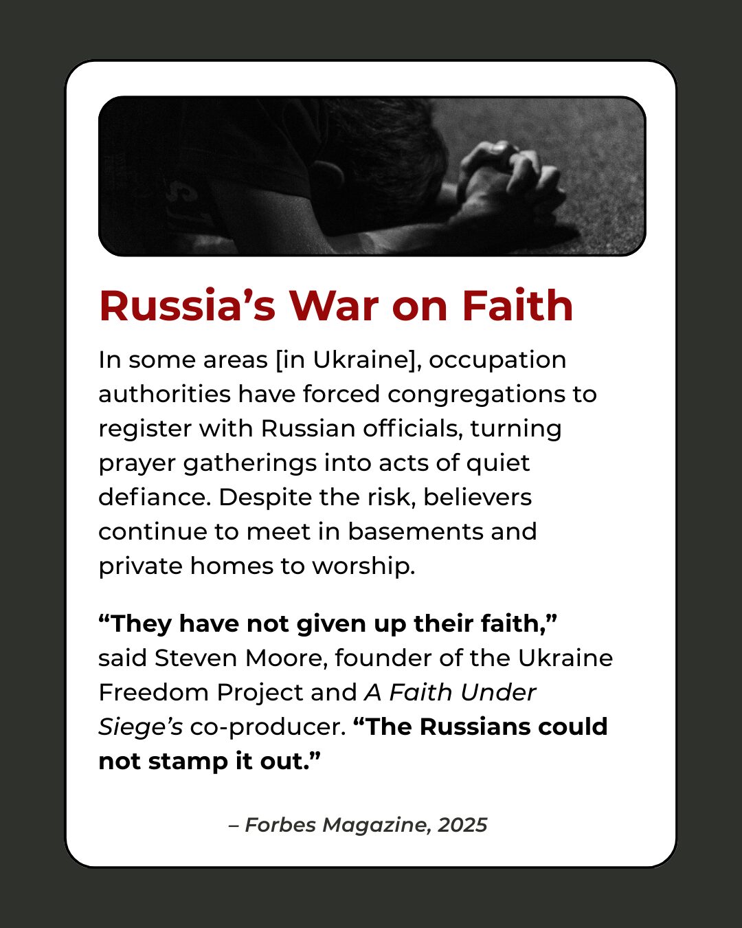 They have not given up their faith 1